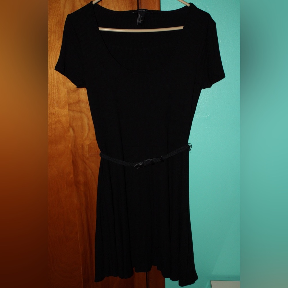 Forever 21 V-Neck Dress with Belt